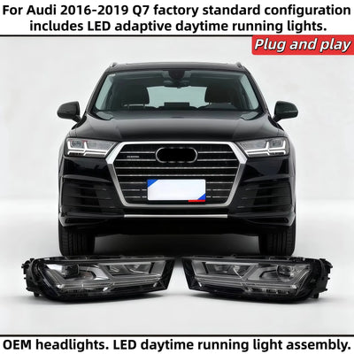 Phares LED Audi Q7 2016-2019 - vue de face - Becquet Voiture