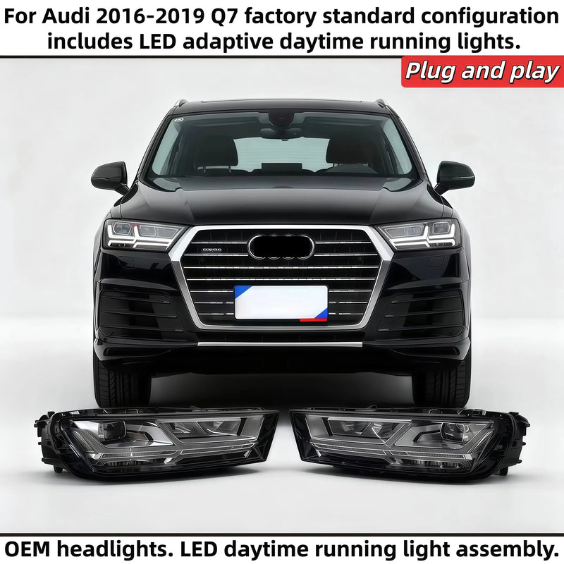 Phares LED Audi Q7 2016-2019 - vue de face - Becquet Voiture