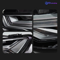 Phares LED Avant Audi A6 C7 2012-2018 - installé sur véhicule - Becquet Voiture