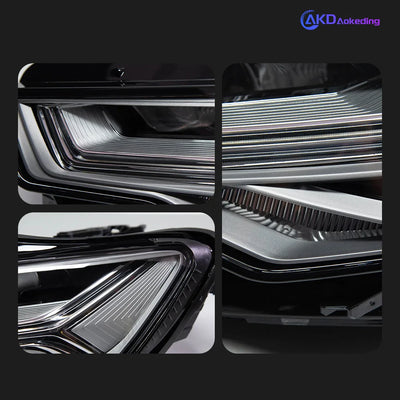 Phares LED Avant Audi A6 C7 2012-2018 - installé sur véhicule - Becquet Voiture