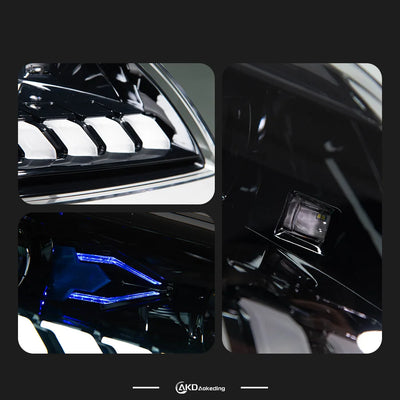 Phares LED Avant Audi Q7 2006-2015 - packshot studio - Becquet Voiture