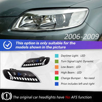 Phares LED Avant Audi Q7 2006-2015 - vue de dessus - Becquet Voiture