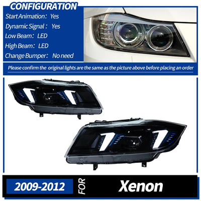Phares LED Avant BMW E90 2005-2012 Série 3 - détail du montage - Becquet Voiture