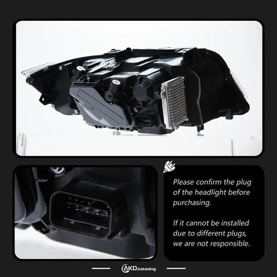 Phares LED Avant BMW E90 2005-2012 Série 3 - vue de trois-quarts - Becquet Voiture
