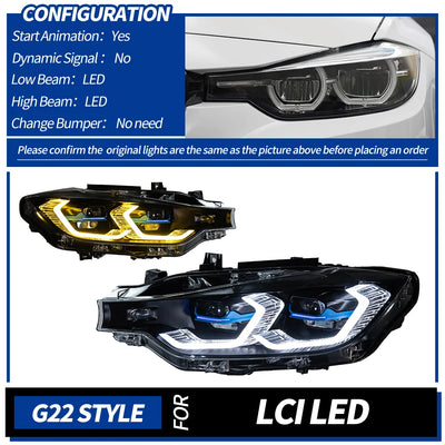 Phares LED Avant BMW F30 2013-2019 Série 3 - détail du montage - Becquet Voiture