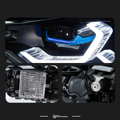 Phares LED Avant BMW F30 2013-2019 Série 3 - installé sur véhicule - Becquet Voiture
