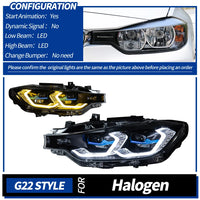 Phares LED Avant BMW F30 2013-2019 Série 3 - vue rapprochée - Becquet Voiture