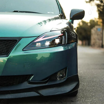 Phares LED Avant Lexus IS250 IS350 IS F (2006-2013) DRL - vue de profil - Becquet Voiture