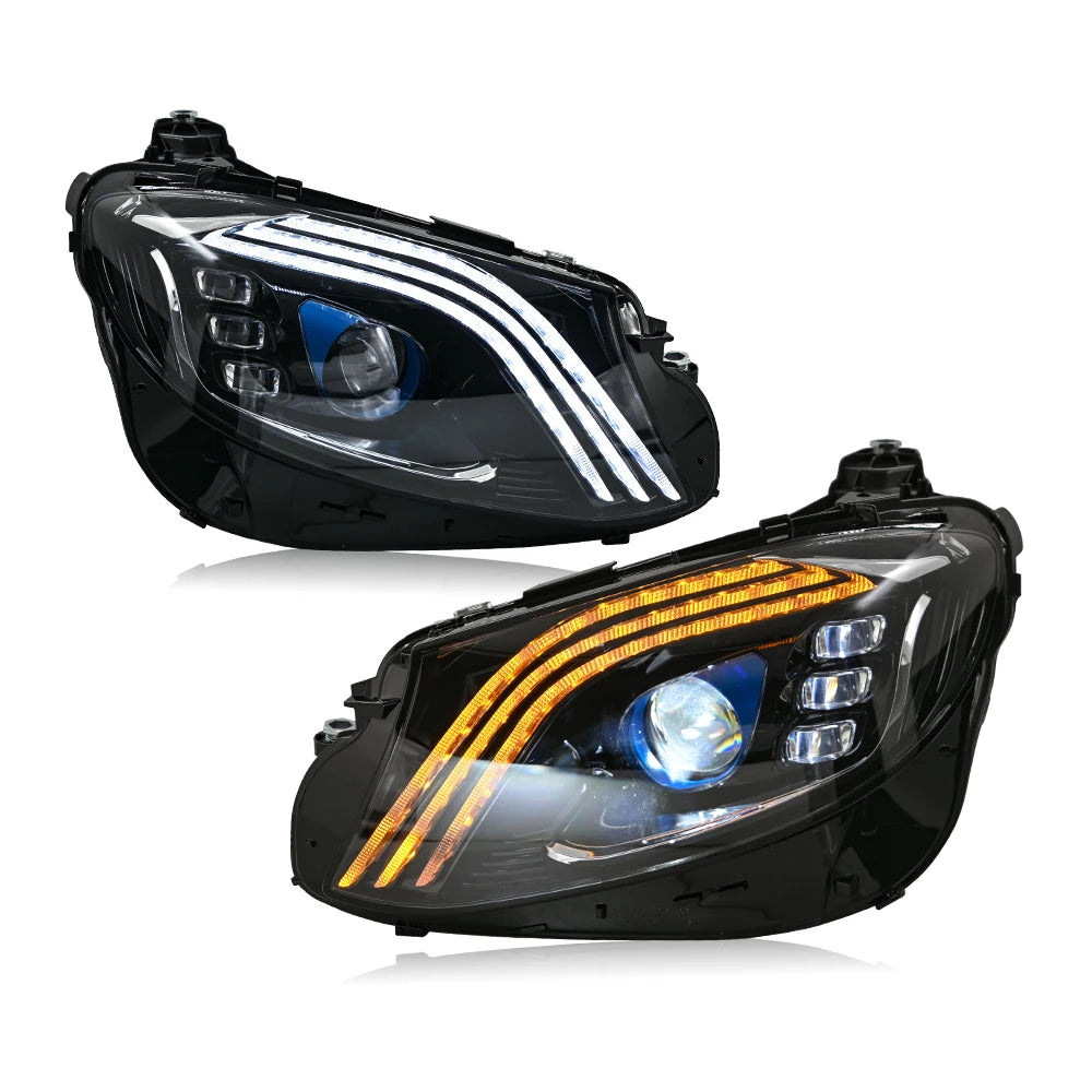 Phares LED Avant Mercedes Classe E W213 2016-2021 - vue de face - Becquet Voiture