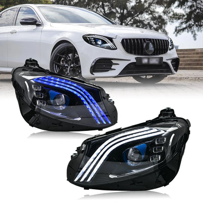 Phares LED Avant Mercedes Classe E W213 2016-2021 - vue de profil - Becquet Voiture