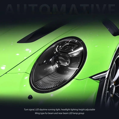 Phares LED Avant Porsche 911 991 GT3RS 2012-2018 - packshot studio - Becquet Voiture