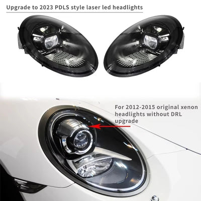 Phares LED Avant Porsche 911 991 GT3RS 2012-2018 - vue de dessus - Becquet Voiture
