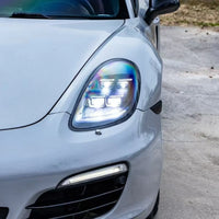 Phares LED Avant Porsche Cayman 981 2013-2015 - installé sur véhicule - Becquet Voiture