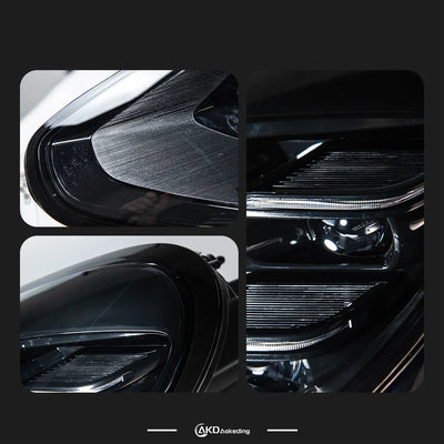 Phares LED Avant Porsche Panamera 970 2010-2017 - installé sur véhicule - Becquet Voiture