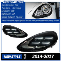 Phares LED Avant Porsche Panamera 970 2010-2017 - vue rapprochée - Becquet Voiture