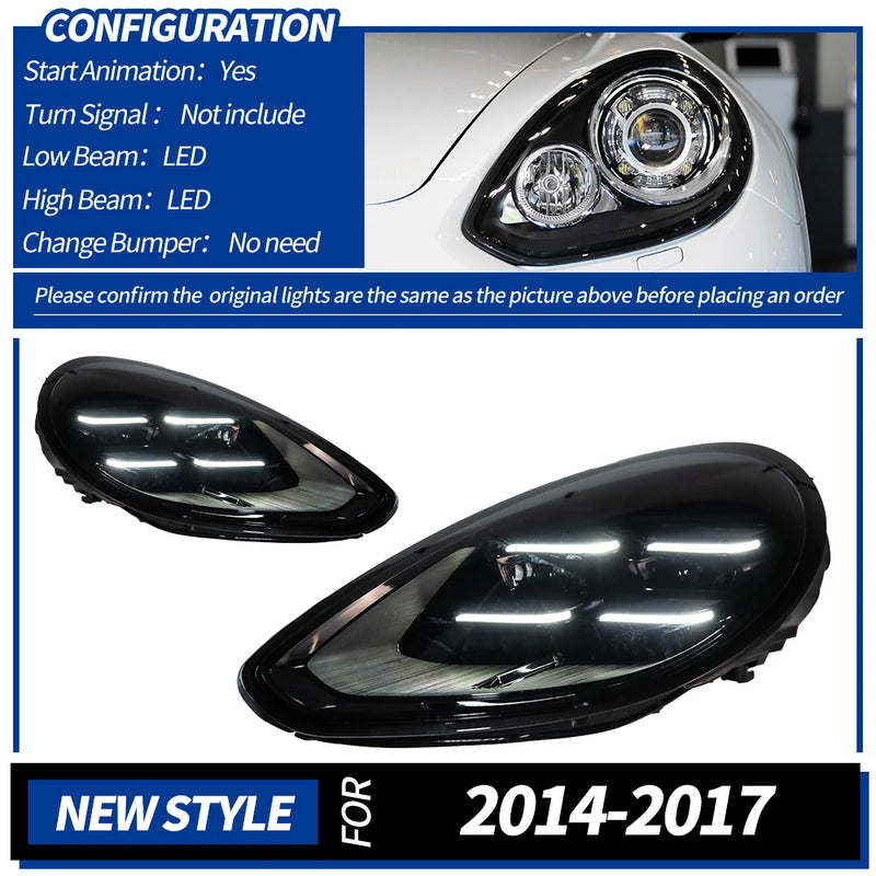 Phares LED Avant Porsche Panamera 970 2010-2017 - vue rapprochée - Becquet Voiture