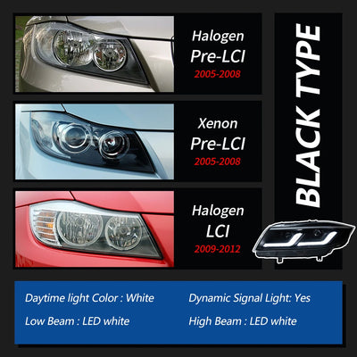 Phares LED BMW E90 2005-2012 - vue de face 2 - Becquet Voiture