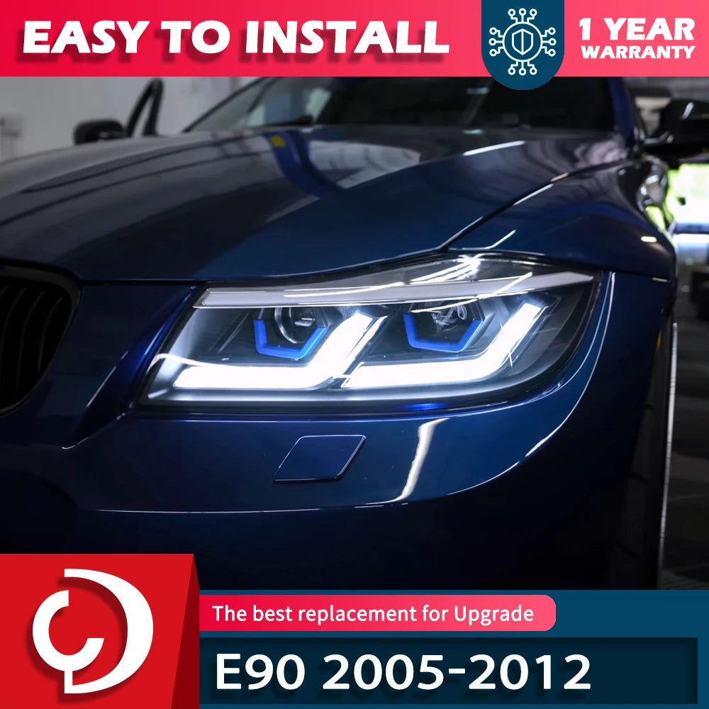 Phares LED BMW E90 2005-2012 - vue de face - Becquet Voiture