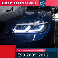 Phares LED BMW E90 2005-2012 - vue de face - Becquet Voiture