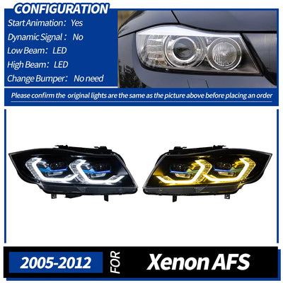 Phares LED BMW E90 Série 3 2005-2012 - détail du montage - Becquet Voiture