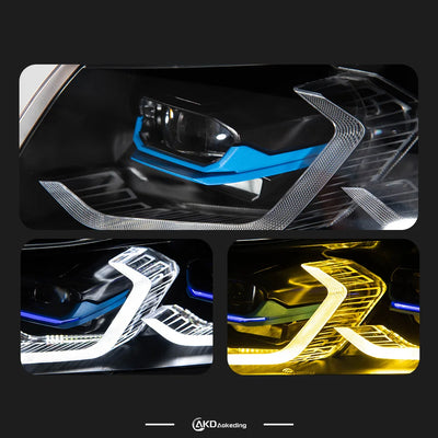 Phares LED BMW E90 Série 3 2005-2012 - installé sur véhicule - Becquet Voiture