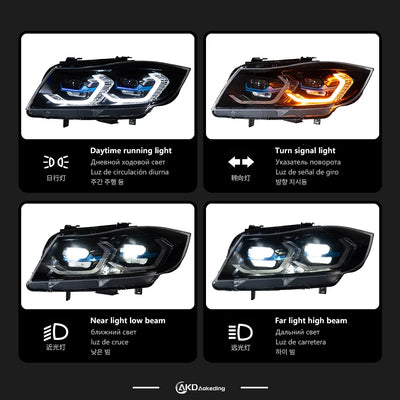 Phares LED BMW E90 Série 3 2005-2012 - vue arrière - Becquet Voiture