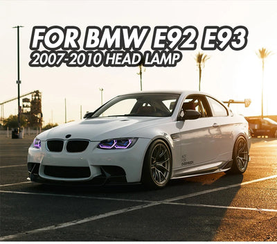 Phares LED BMW E92 E93 Série 3 2007-2010 - installé sur véhicule - Becquet Voiture