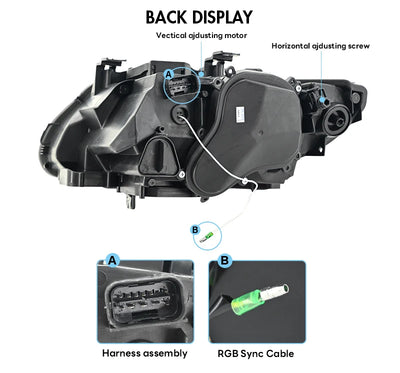 Phares LED BMW E92 E93 Série 3 2007-2010 - packshot studio - Becquet Voiture