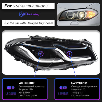 Phares LED BMW F10 2010-2017 - vue de dessus - Becquet Voiture