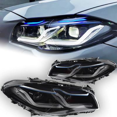 Phares LED BMW F10 2010-2017 - vue de face - Becquet Voiture