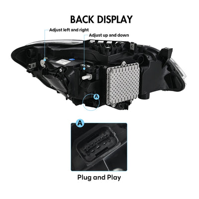 Phares LED BMW F22 F23 Série 2 2014-2018 - packshot studio - Becquet Voiture