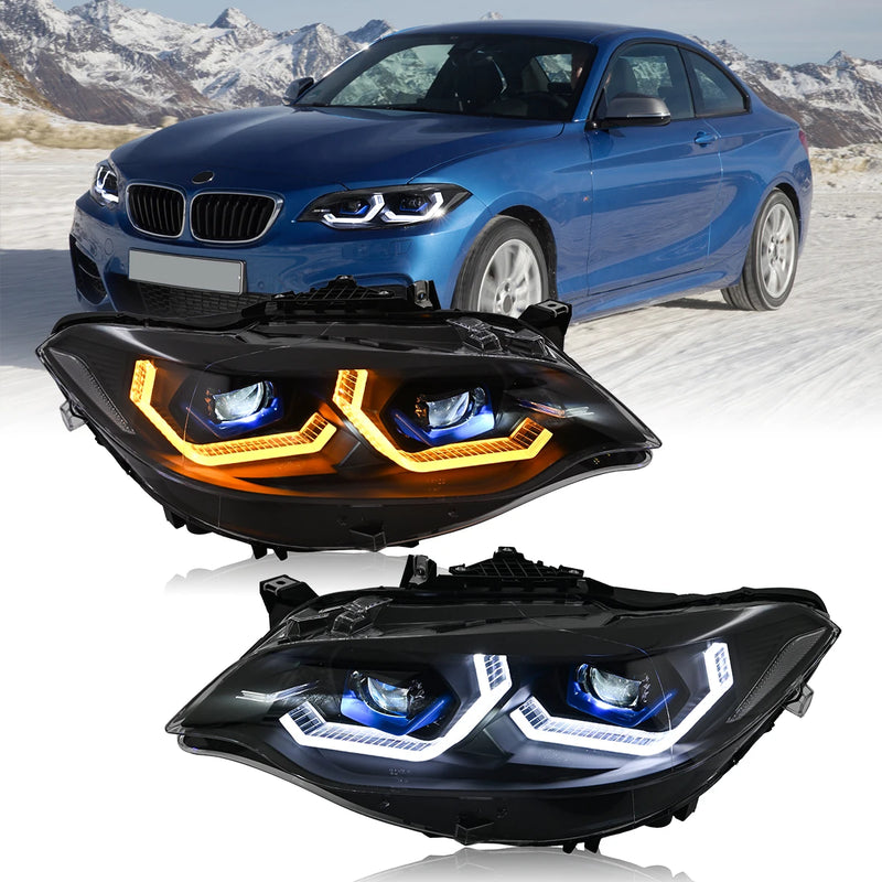 Phares LED BMW F22 F23 Série 2 2014-2018 - vue de face - Becquet Voiture