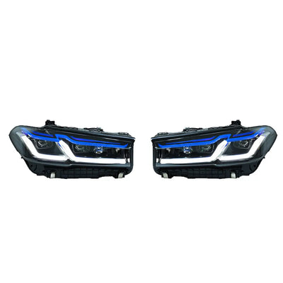 Phares LED BMW G30 G38 2018-2023 - détail du montage - Becquet Voiture