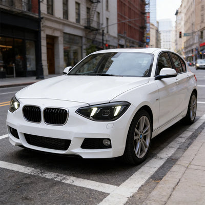 Phares LED BMW Série 1 F20 2012-2014 Style Fang M Performance - installé sur véhicule - Becquet Voiture
