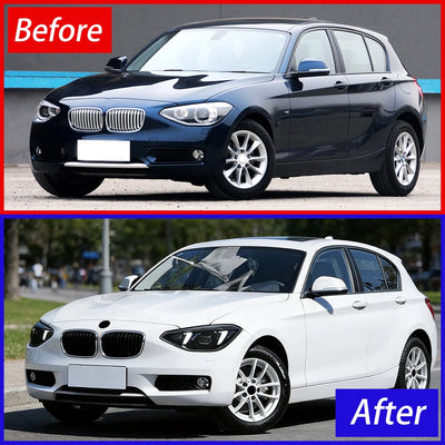 Phares LED BMW Série 1 F20 2012-2014 Style Fang M Performance - vue de profil - Becquet Voiture