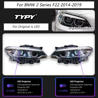 Phares LED BMW Série 2 F22 2014-2019 - vue rapprochée - Becquet Voiture