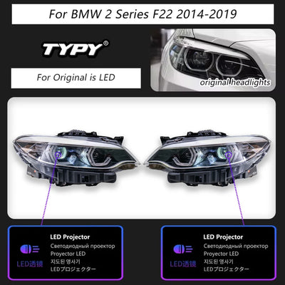 Phares LED BMW Série 2 F22 F23 2014-2021 - vue de dessus - Becquet Voiture