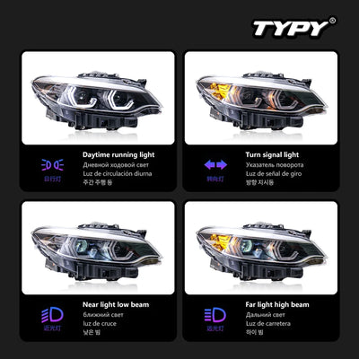 Phares LED BMW Série 2 F22 F23 2014-2021 - vue de trois-quarts - Becquet Voiture