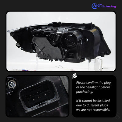 Phares LED BMW Série 3 E90 2005-2012 (réf. 2) - vue de trois-quarts - Becquet Voiture