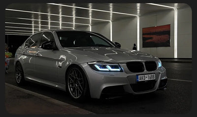 Phares LED BMW Série 3 E90 Double Lentille 2005-2012 - packshot studio - Becquet Voiture