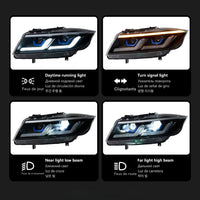 BMW 3 Series E90 Dual Lens LED Headlights 2005-2012 - side view - Becquet Voiture