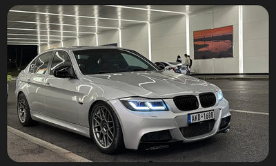 Phares LED BMW Série 3 E90 Double Lentille 2005-2012 - vue de trois-quarts - Becquet Voiture