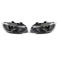 Phares LED BMW Série 3 E90 E91 2005-2008 Crystal DRL - packshot studio - Becquet Voiture