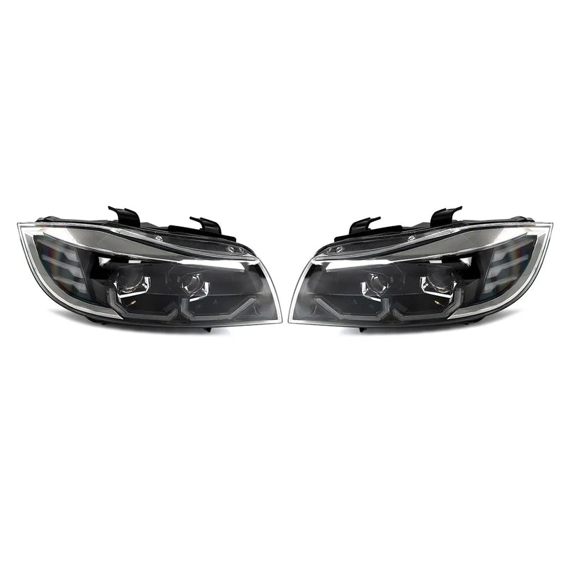 Phares LED BMW Série 3 E90 E91 2005-2008 Crystal DRL - packshot studio - Becquet Voiture