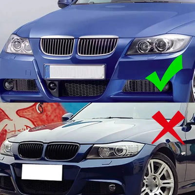 Phares LED BMW Série 3 E90 E91 2005-2008 Crystal DRL - vue de trois-quarts - Becquet Voiture