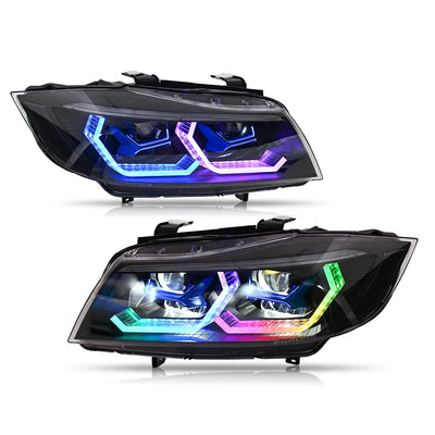 Phares LED BMW Série 3 E90 E91 2005-2012 - détail du montage - Becquet Voiture