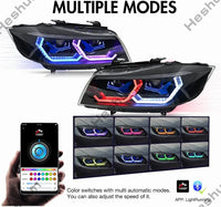 Phares LED BMW Série 3 E90 E91 DRL Clignotant Séquentiel - installé sur véhicule - Becquet Voiture