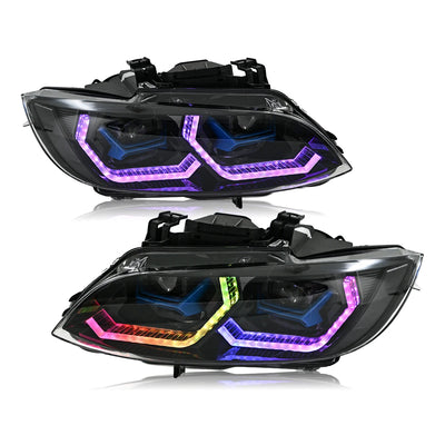 Phares LED BMW Série 3 E92 E93 2007-2013 - détail du montage - Becquet Voiture
