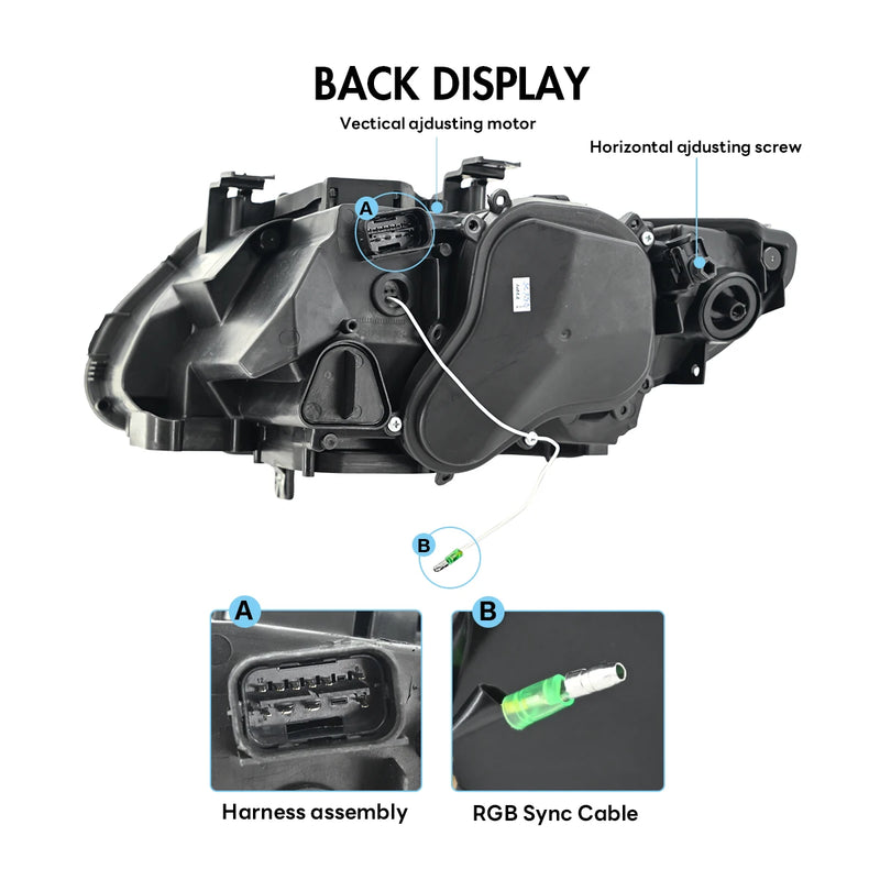 Phares LED BMW Série 3 E92 E93 2007-2013 - packshot studio - Becquet Voiture