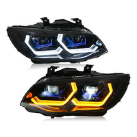 Phares LED BMW Série 3 E92 E93 2007-2013 - vue rapprochée - Becquet Voiture